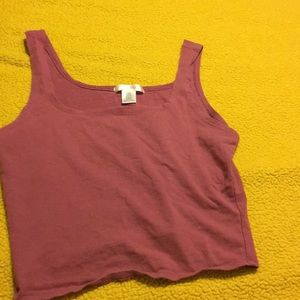 Plain pink crop top